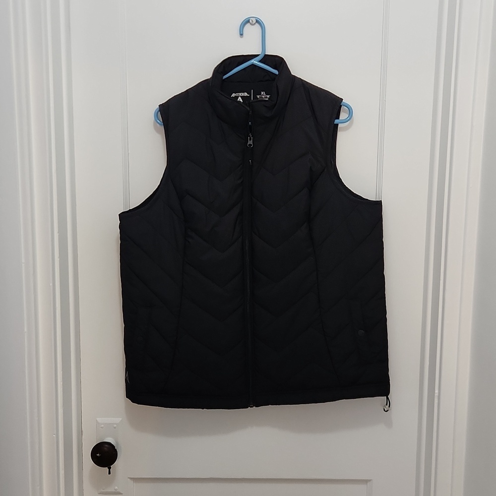 Antigua Women's Black Zip Front Vest Size XL
